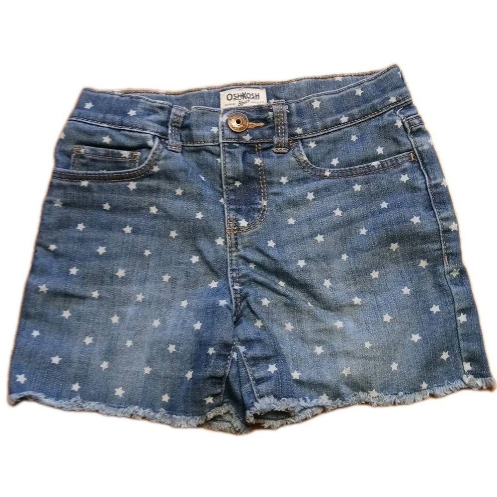 OshKosh B'gosh Girls Blue Denim Jean Shorts Size 6 6x
